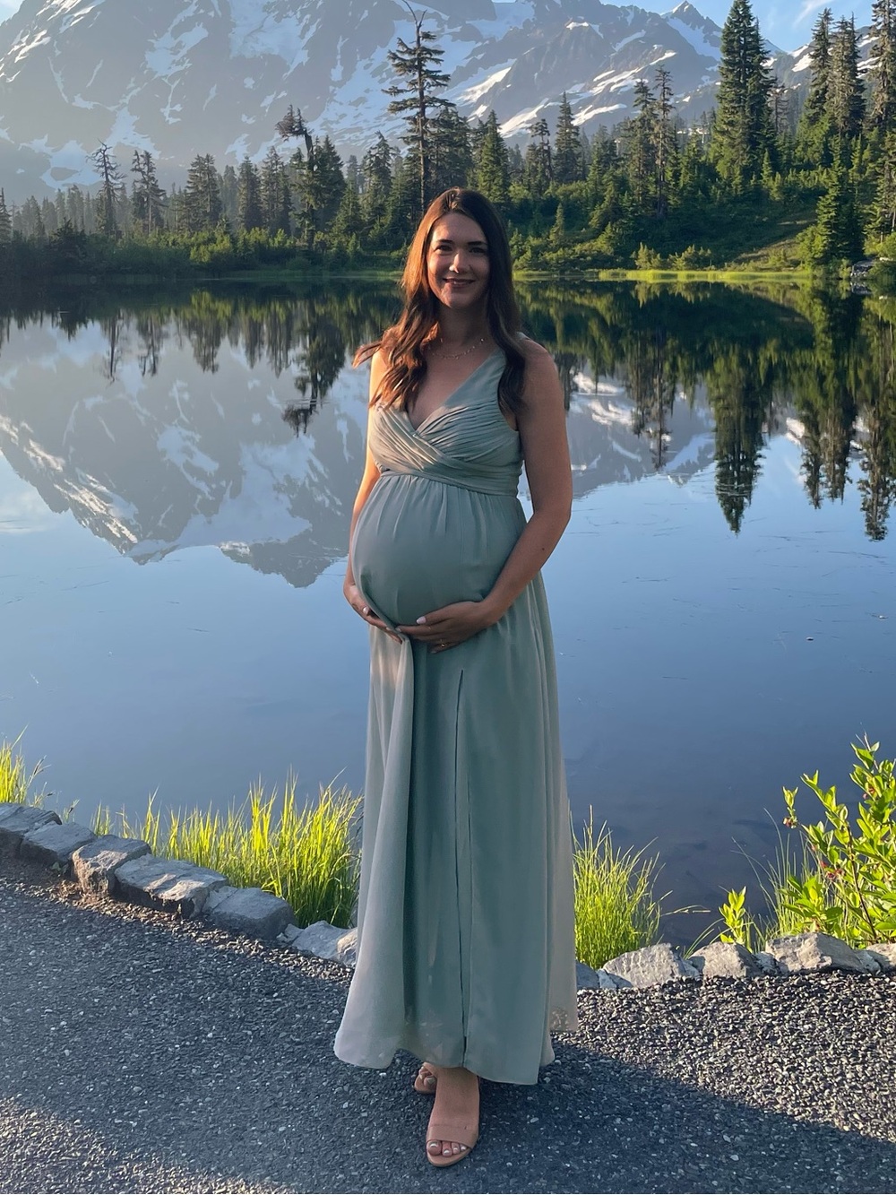 Birdie Grey Laurie Empire Dress - Sage